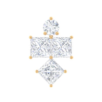Princess Cut Diamond Helix Piercing Earring for Women