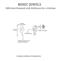 Certified Diamond Cluster Cartilage Piercing Earring
