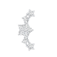 Brilliant Cut Diamond Star Ear Crawler Earring