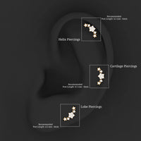Brilliant Cut Diamond Star Ear Crawler Earring