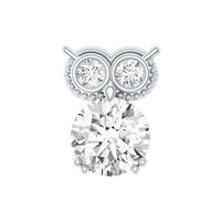 Diamond Owl Earring for Cartilage Piercing