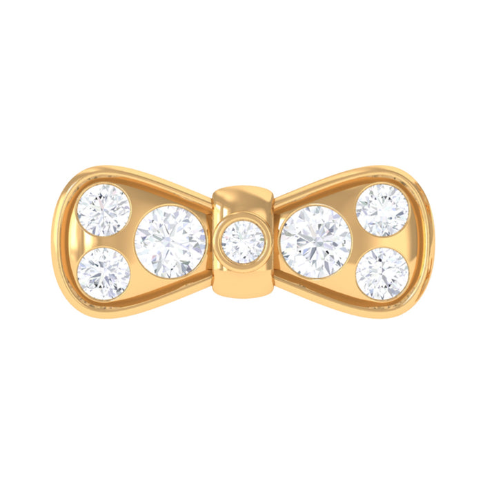 Rosec Jewels Diamonds Bow cartilage piercing earring, shiny body jewelry with a delicate bow design for pierced ears.