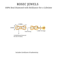 Diamonds Bow Cartilage Piercing Earring