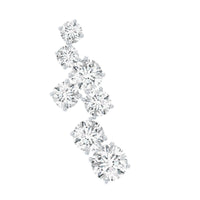 Simple Diamond Helix Piercing Earring with Flat Back