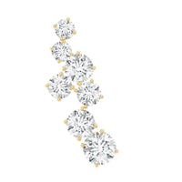Simple Diamond Helix Piercing Earring with Flat Back