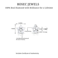 Nature Inspired Diamond Flower Earring for Tragus Piercing