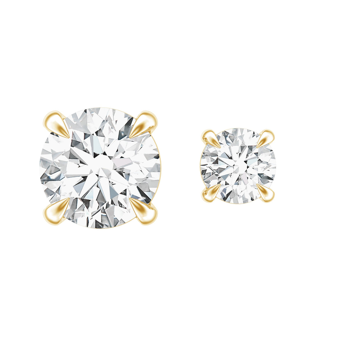 Brilliant Cut Diamond Solitaire Earring Set for Helix Piercing