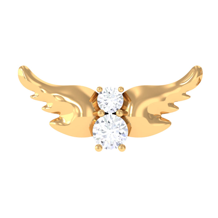 Animal-inspired diamond bird helix earring by Rosec Jewels, body jewelry with detailed bird design and sparkling diamond accents.