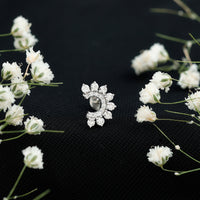 Real Diamond Horseshoe Earring for Helix Piercing