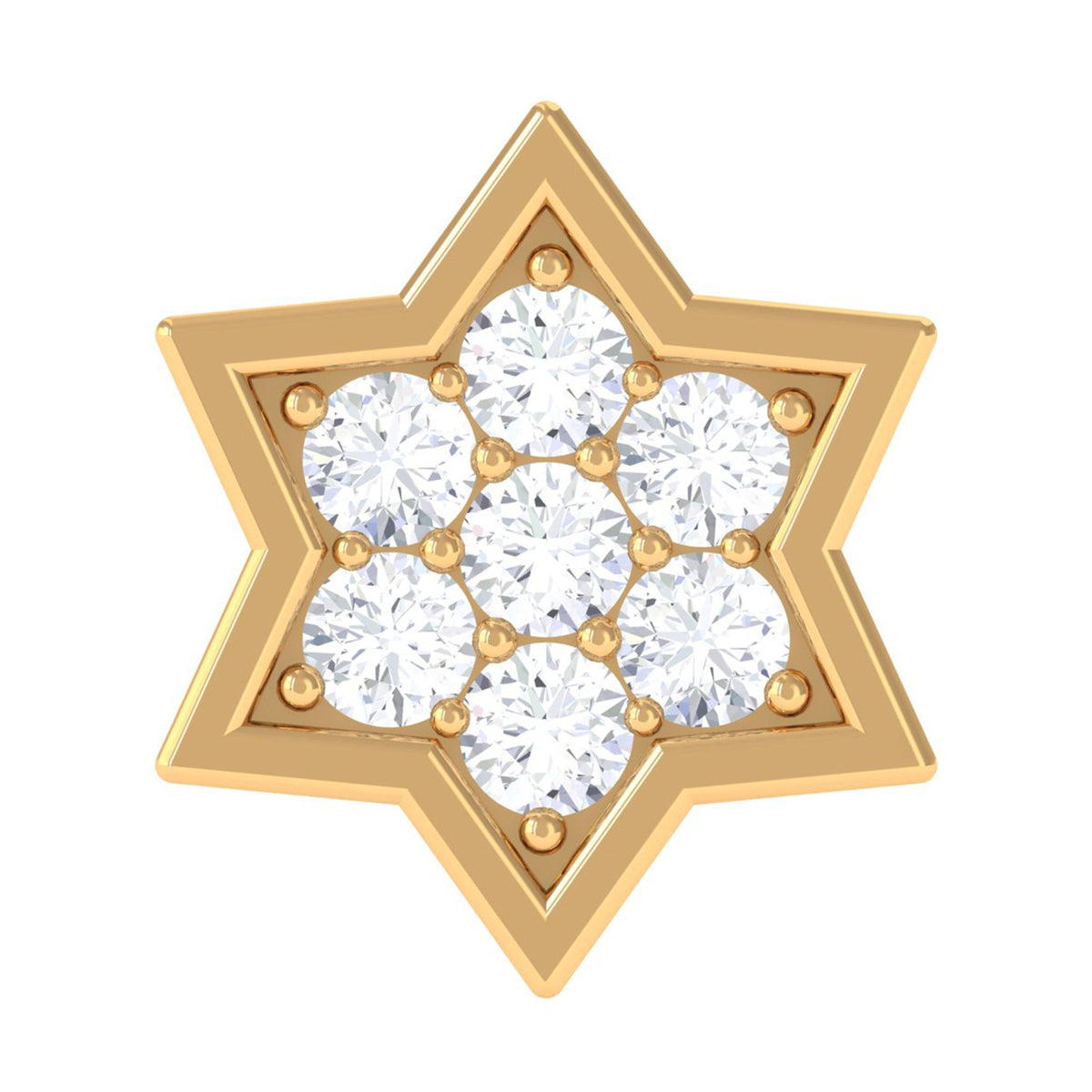 Certified Diamond Star Earring for Helix Piercing