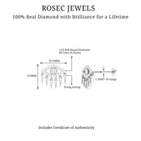 Diamond Evil Eye Earring for Upper Lobe Piercing