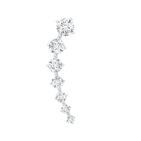 Brilliant Cut Diamond Ear Climber Earring for Helix Piercing