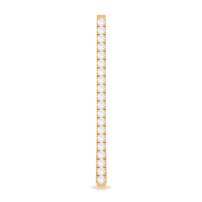 Pave Set Diamond Bar Ear Cuff No Piercing