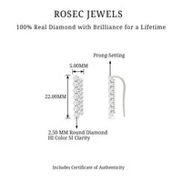 Diamond Ear Climber Cartilage Earring