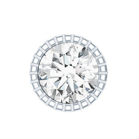 Bezel Set Diamond Solitaire Stud Earring for Helix Piercing