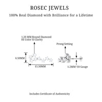 Certified Diamond Scorpio Zodiac Earring for Helix Piercing