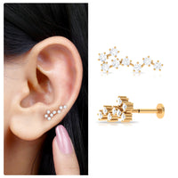 Certified Diamond Scorpio Zodiac Earring for Helix Piercing