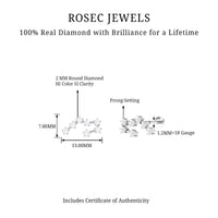 Diamond Taurus Zodiac Crawler Earring