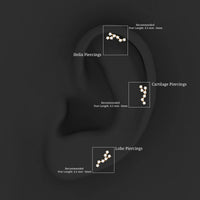 Diamond Virgo Constellation Earring for Cartilage Piercing