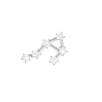 Certified Diamond Libra Constellation Piercing Earring