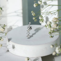 Graduated Style Diamond Ear Climber Earring