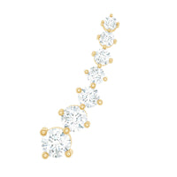 Graduated Style Diamond Ear Climber Earring