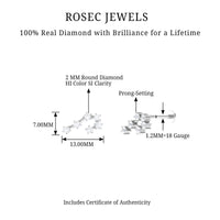 Diamond Cancer Zodiac Ear Crawler Earring