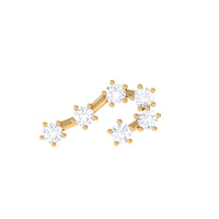 Diamond Cancer Zodiac Ear Crawler Earring