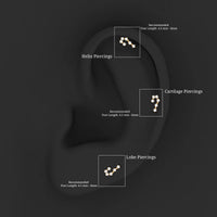 Diamond Cancer Zodiac Ear Crawler Earring