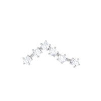 Diamond Pisces Zodiac Earring for Cartilage Piercing