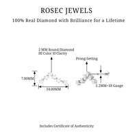 Diamond Pisces Zodiac Earring for Cartilage Piercing