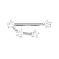 Certified Diamond Aries Zodiac Constellation Earring for Helix Piercing
