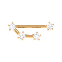 Certified Diamond Aries Zodiac Constellation Earring for Helix Piercing