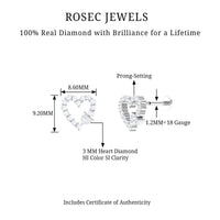 Diamond Heart Shape Cartilage Earring