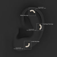 Certified Diamond Curved Cartilage Earring