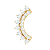 Certified Diamond Curved Cartilage Earring