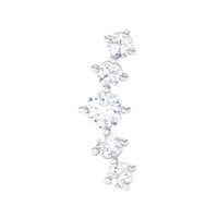 Graduated Style Diamond Crawler Earring for Women