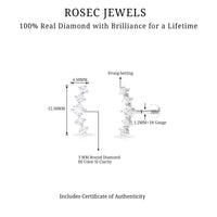 Graduated Style Diamond Crawler Earring for Women