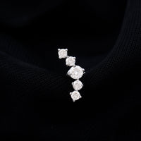 Graduated Style Diamond Crawler Earring for Women