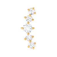 Graduated Style Diamond Crawler Earring for Women