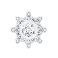Minimal Diamond Cartilage Earring Stud with Flat Back