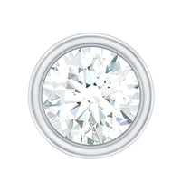 Bezel Set Diamond Cartilage Earring with Flat Back