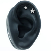 Minimalist Diamond Star Earring for Tragus Piercing