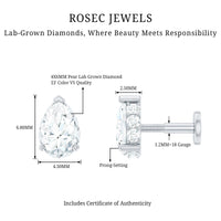 Solitaire Diamond Teardrop Tragus Earring for Women