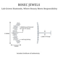 Diamond Flower Ear Crawler Earring