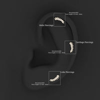 Diamond Wing Crawler Earring for Helix Piercing