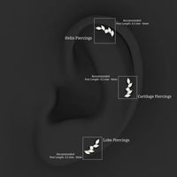 Marquise Shape Diamond Leaf Crawler Helix Earring