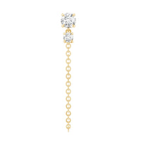 Certified Diamond Chain Drop Earring for Helix Piercing