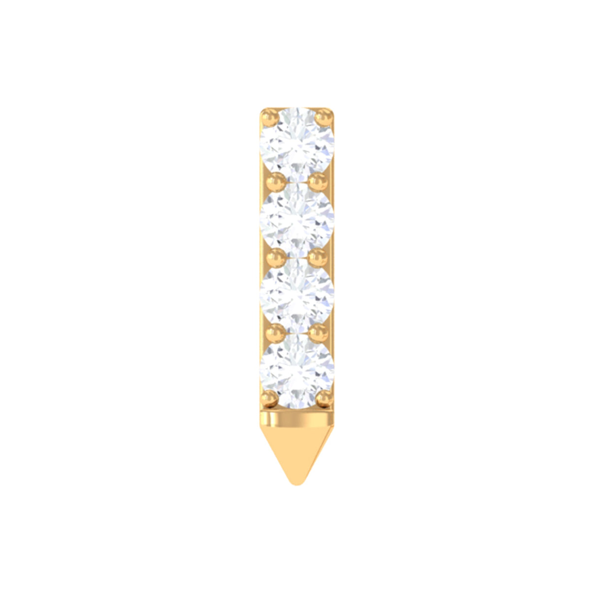 Natural Diamond Tiny Bar Tragus Earring