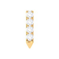 Natural Diamond Tiny Bar Tragus Earring